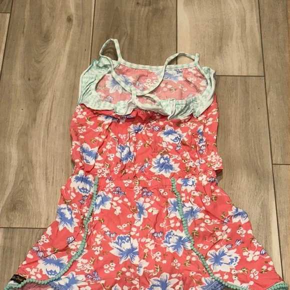 EUC Matilda Jane Girls Size 12 Floral Flower Tropical Butterfly Romper